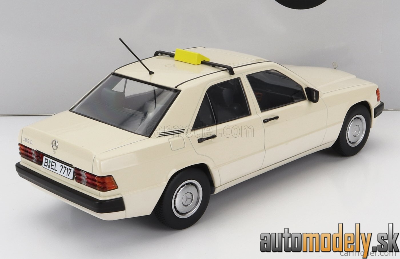 Triple9 - MERCEDES BENZ 190E (W201) TAXI GERMANY 1993 CREAM - 1:18