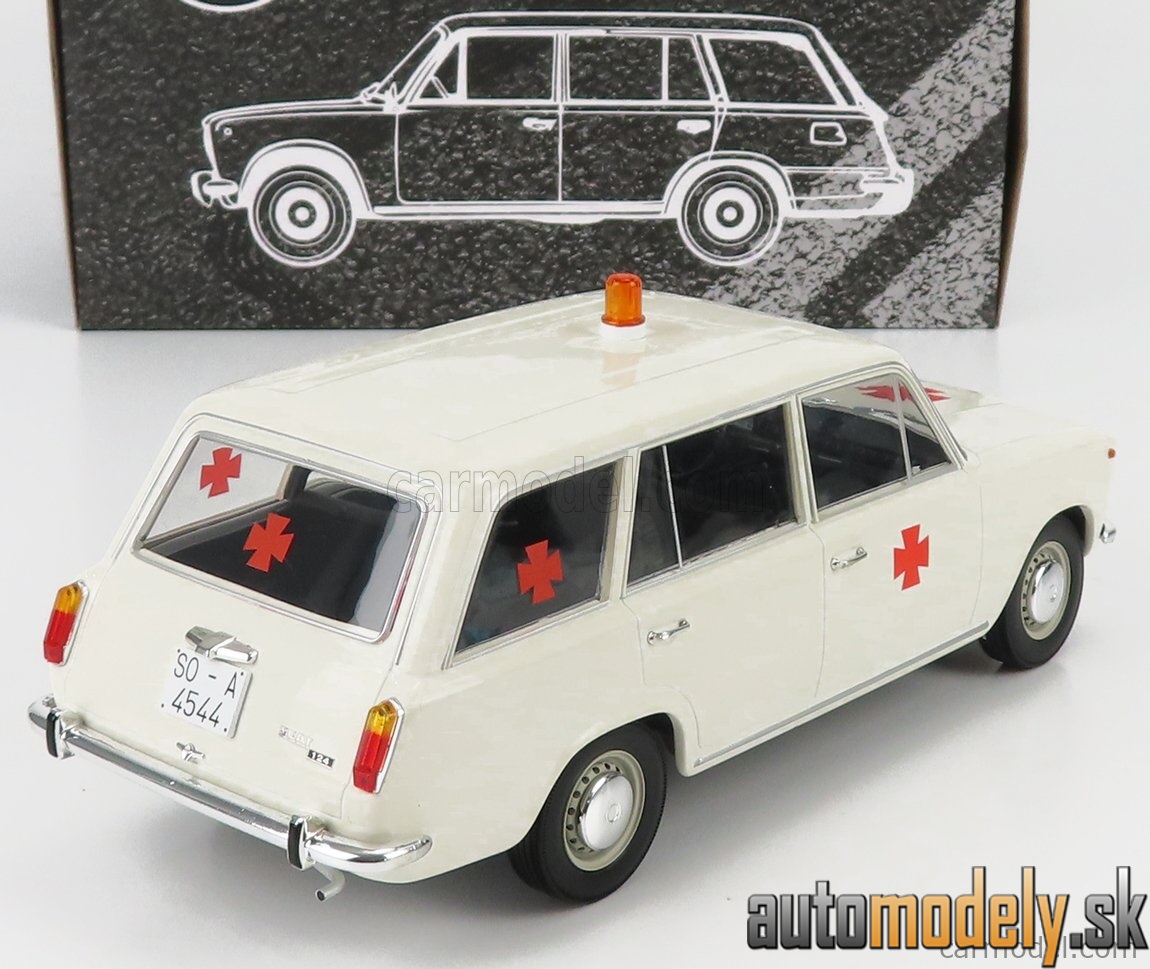 Triple9 - SEAT FIAT 124 FAMILIARE AMBULANCIA 1968 WHITE - 1:18