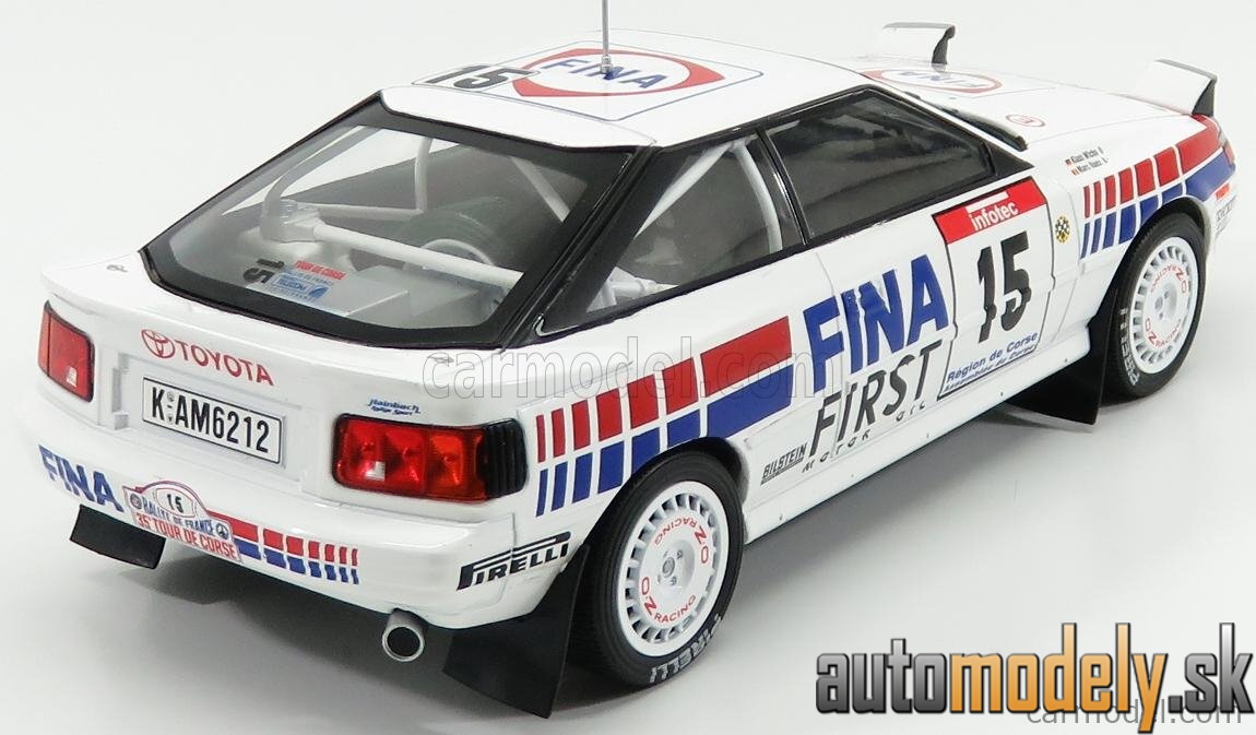 Triple9 - TOYOTA CELICA GT-4 ST165 FINA N 15 RALLY TOUR DE CORSE 1991 M.DUEZ K.WICHA WHITE - 1:18