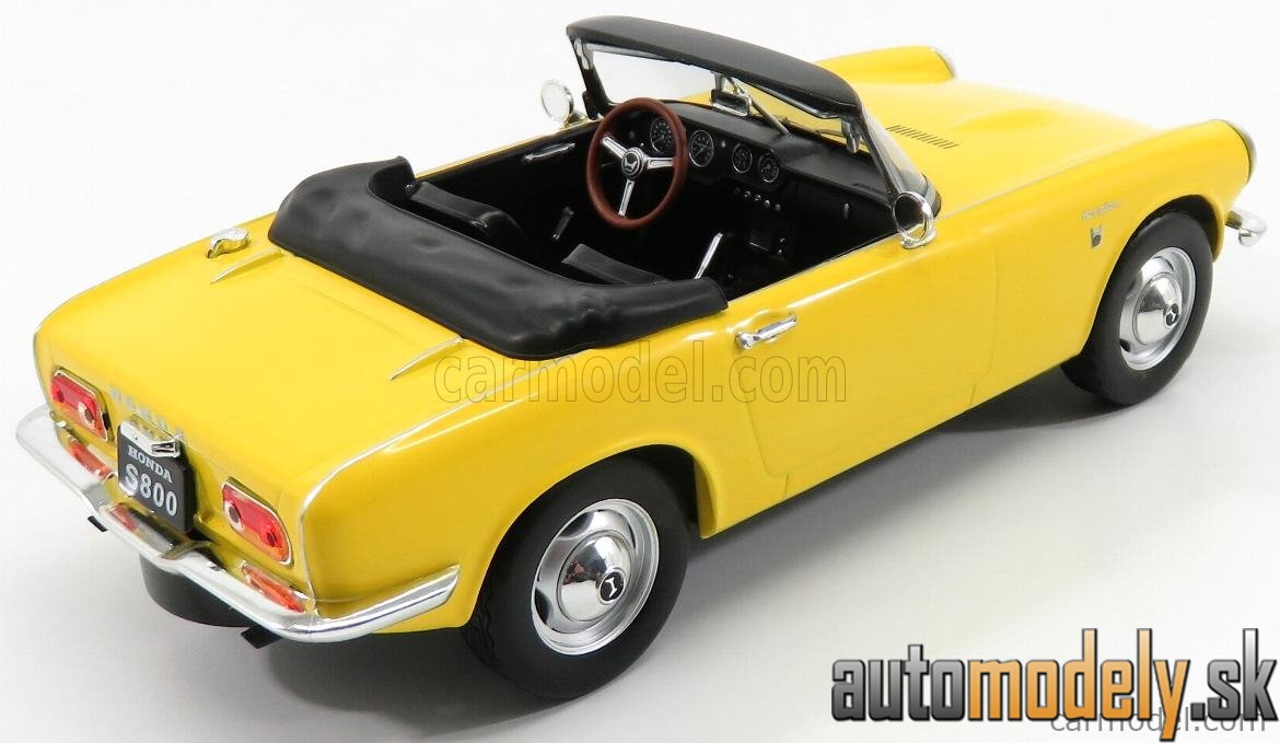 Triple9 - HONDA S800 SPIDER SOFT-TOP OPEN 1966 YELLOW - 1:18