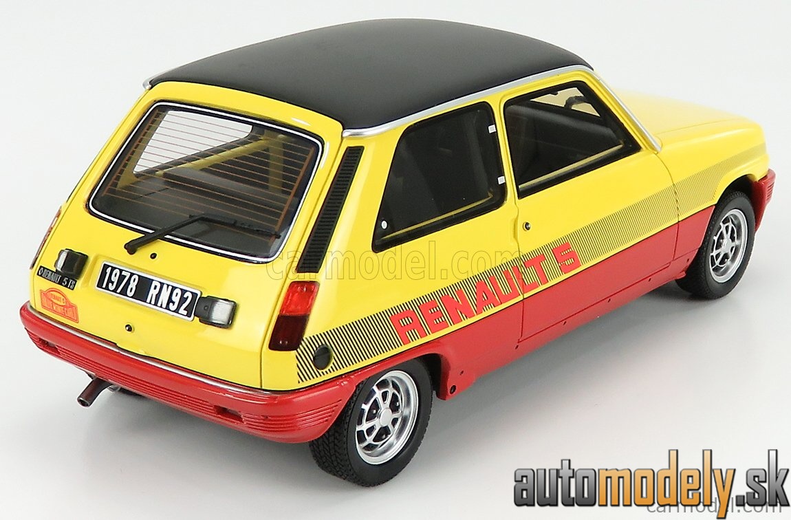 OttOmobile - RENAULT R5 TS MONTECARLO 1982 RED YELLOW BLACK - 1:18