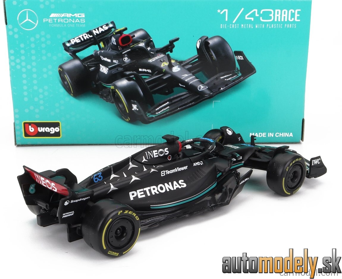 Bburago - MERCEDES GP F1 W14 TEAM MERCEDES-AMG PETRONAS FORMULA ONE N 63 SEASON 2023 GEORGE RUSSEL - 1:43