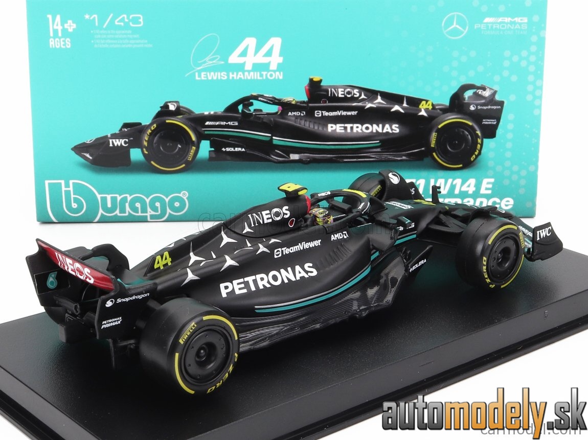 Bburago - MERCEDES GP F1 W14 TEAM MERCEDES-AMG PETRONAS FORMULA ONE N 44 SEASON 2023 LEWIS HAMILTON - 1:43