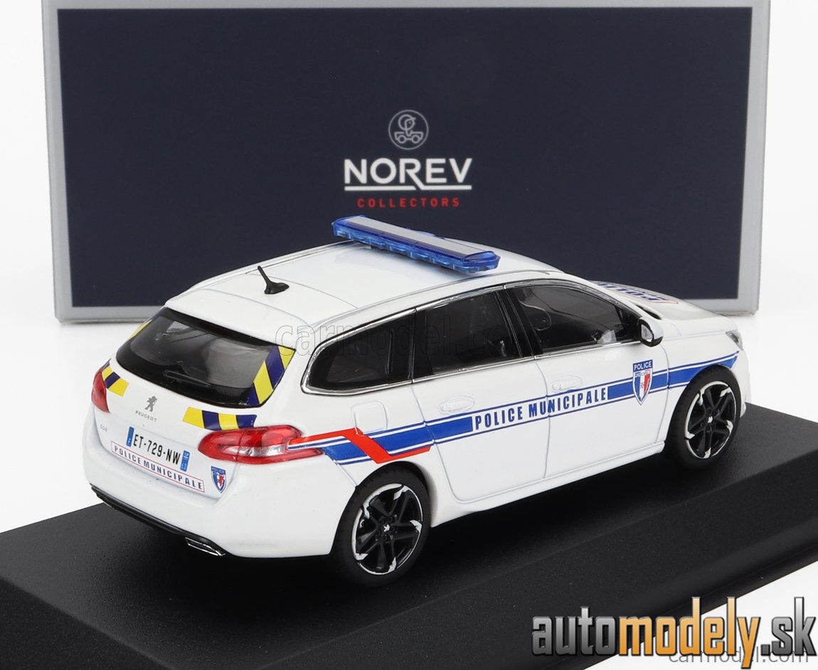 Norev - PEUGEOT 308 SW STATION WAGON POLICE MUNICIPALE 2018 WHITE - 1:43