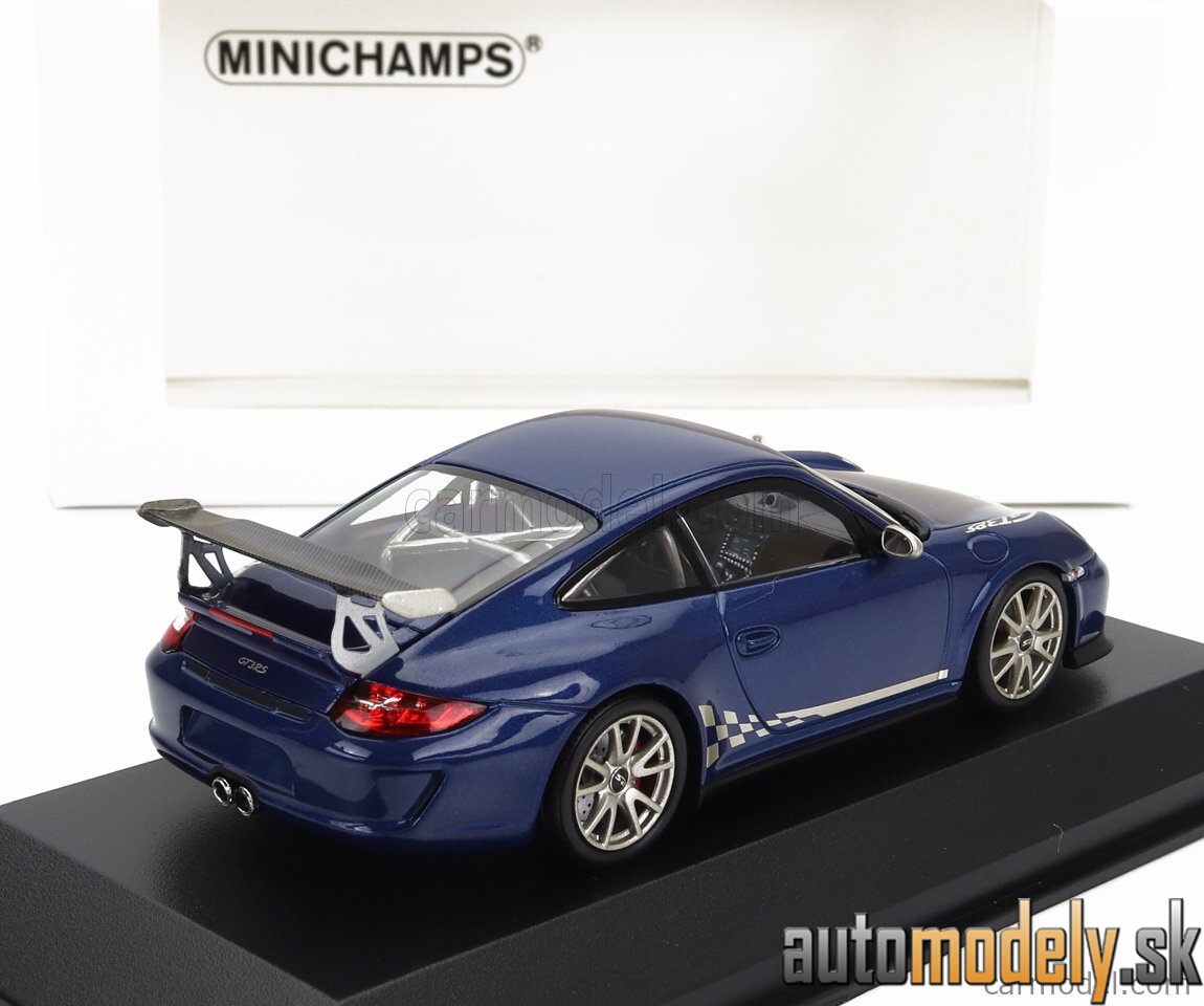 Minichamps - PORSCHE 911 997-2 GT3 RS 3.8 COUPE 2009 GOLD WHEELS BLUE - 1:43