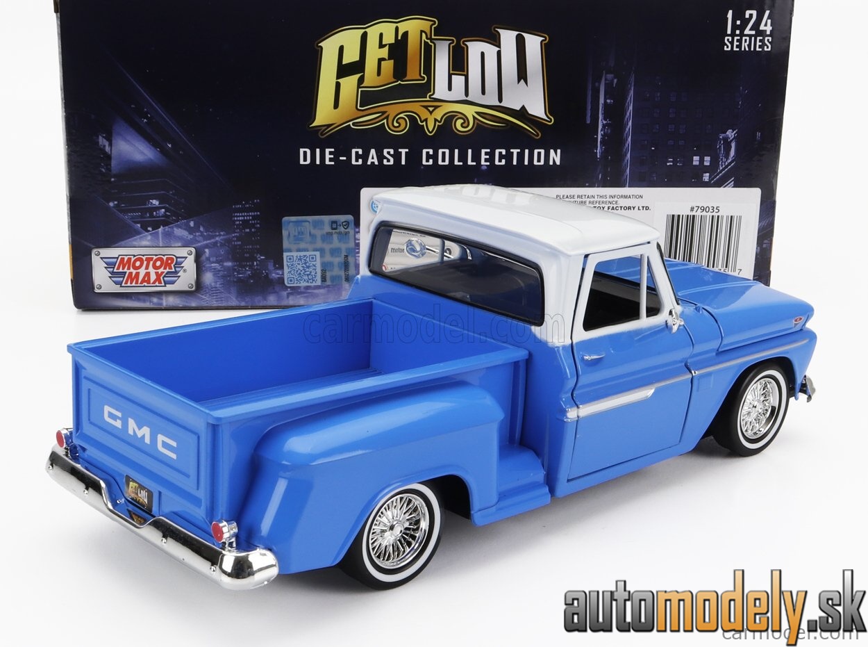 Motormax - GMC C1000 FENDERSIDE PICK-UP 1966 BLUE WHITE - 1:24