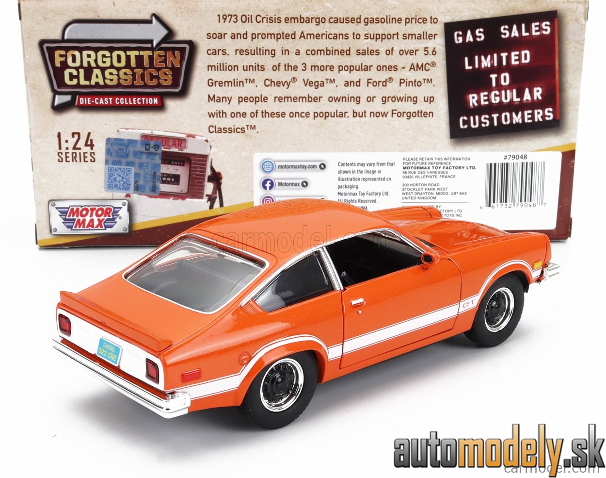 Motormax - CHEVROLET VEGA GT 1974 ORANGE WHITE - 1:24