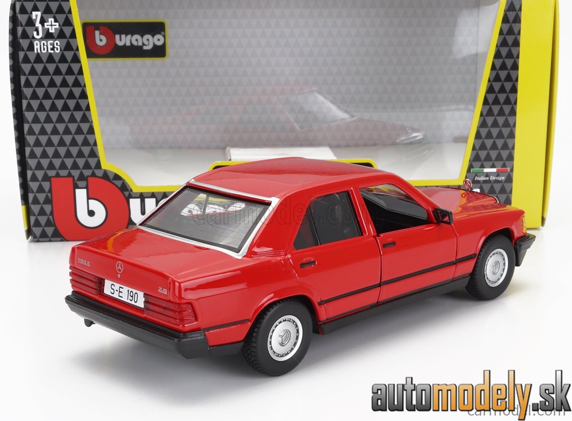 Bburago - MERCEDES BENZ 190E 1984 RED - 1:24