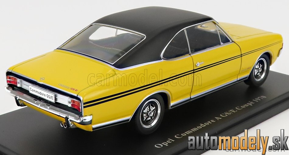 Hachette - OPEL COMMODORE A GS/E COUPE 1970 YELLOW BLACK - 1:24