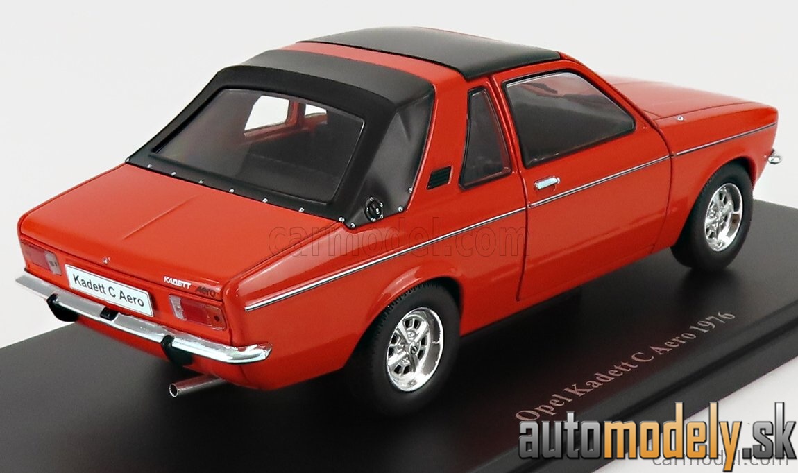 Hachette - OPEL KADETT C AERO SEMI CONVERTIBLE CLOSED 1976 ORANGE BLACK - 1:24