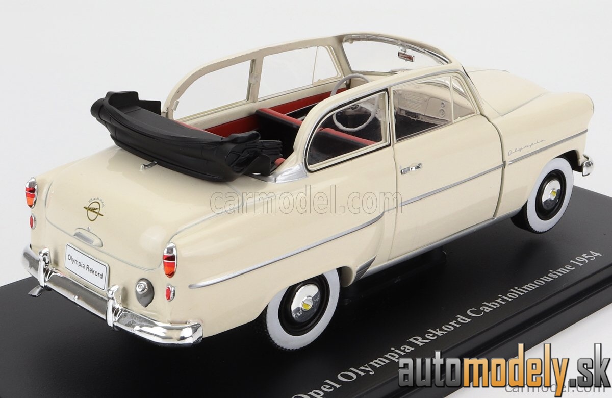 Hachette - OPEL OLYMPIA REKORD CABRIOLET 1954 WHITE - 1:24