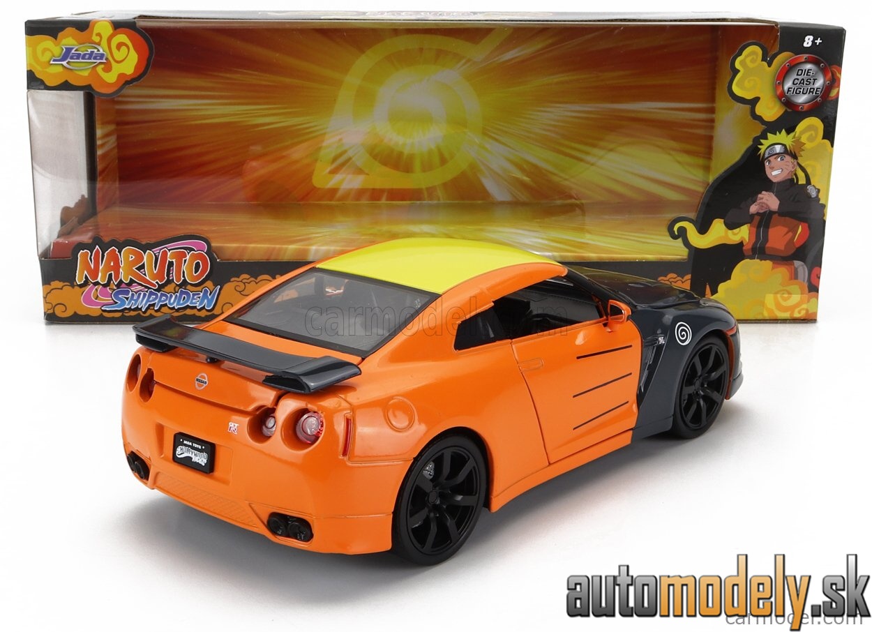 Jada - NISSAN GT-R WITH NARUTO FIGURE 2009 GREY ORANGE - 1:24