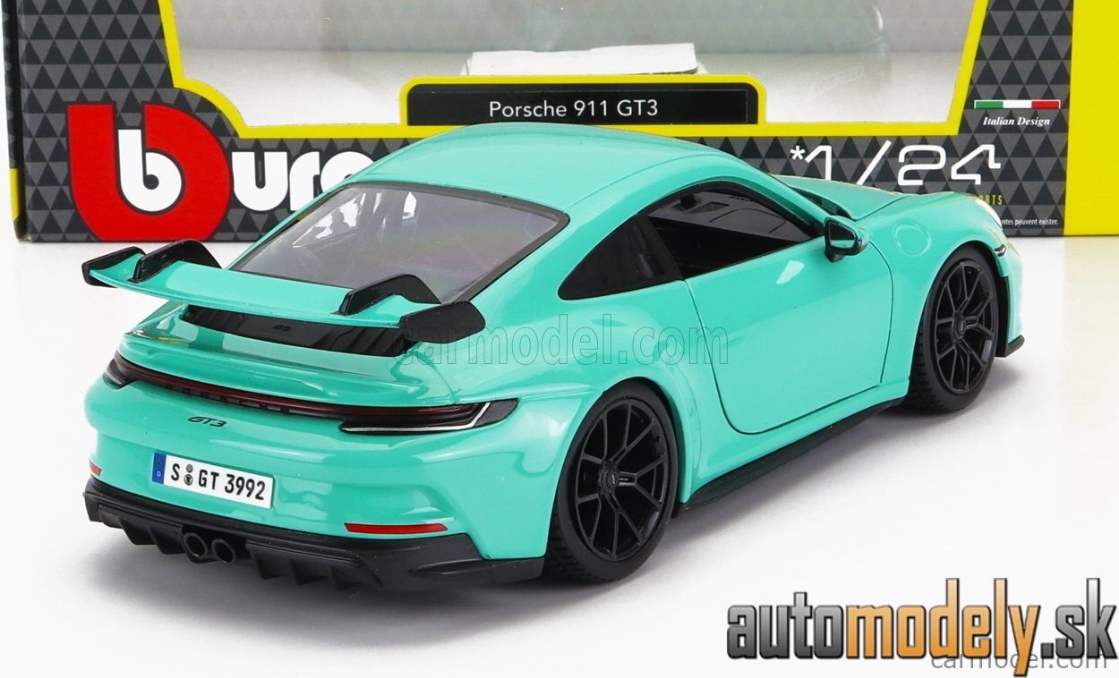 Bburago - PORSCHE 911 992 GT3 COUPE 2021 MINT GREEN - 1:24
