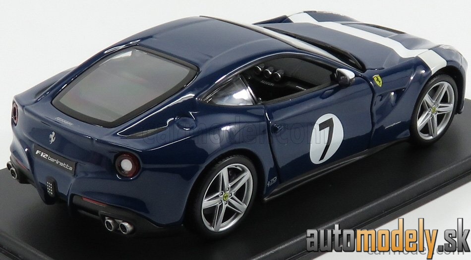 Edicola - FERRARI F12 BERLINETTA N 7 2012 - INSPIRED BY THE 250 GT BERLINETTA BLUE WHITE - 1:24