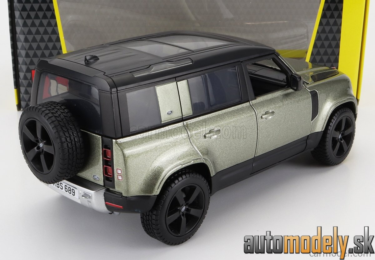 Bburago - LAND ROVER NEW DEFENDER 110 2020 LIGHT GREEN MET WHITE - 1:24