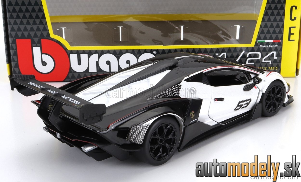 Bburago - LAMBORGHINI ESSENZA SCV12 N 12 2021 WHITE BLACK - 1:24