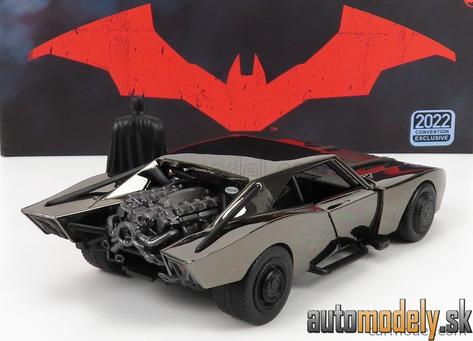 Jada - BATMAN BATMOBILE WITH FIGURE 2022 THE BATMAN MOVIE CHROME - 1:24