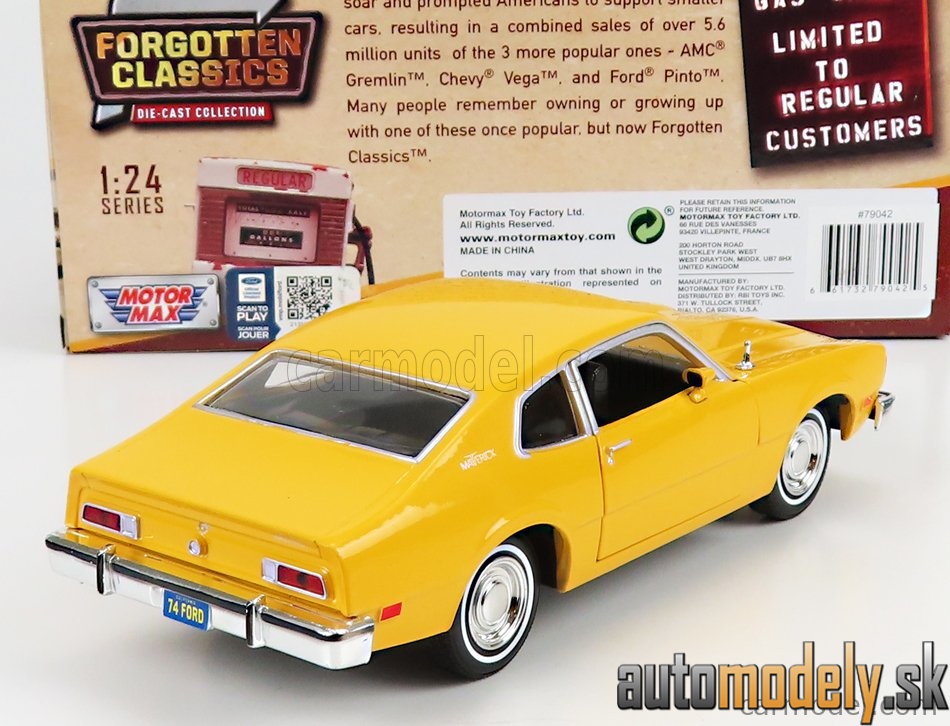 Motormax - FORD USA MAVERICK 1974 YELLOW - 1:24