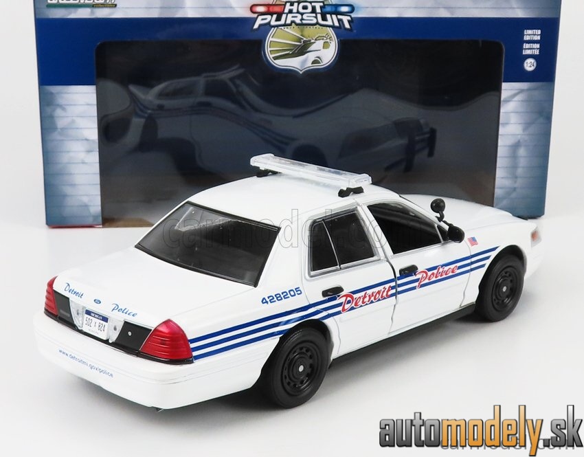 GreenLight - FORD USA CROWN VICTORIA POLICE INTERCEPTOR DETROIT 2008 WHITE - 1:24