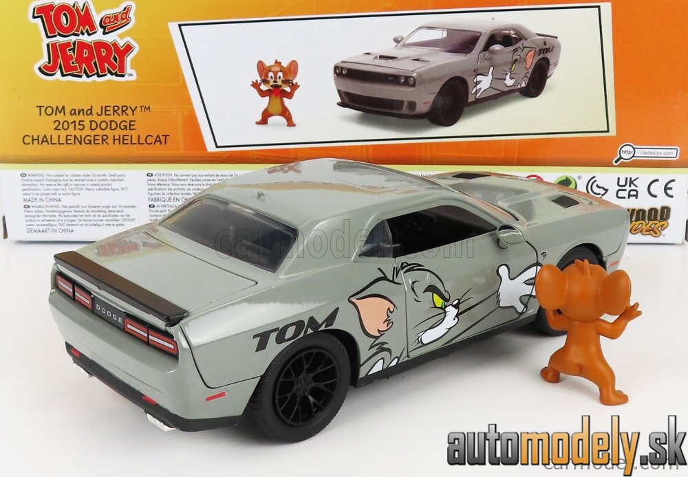 Jada - DODGE CHALLENGER COUPE 2015 TOM & JERRY GREY - 1:24