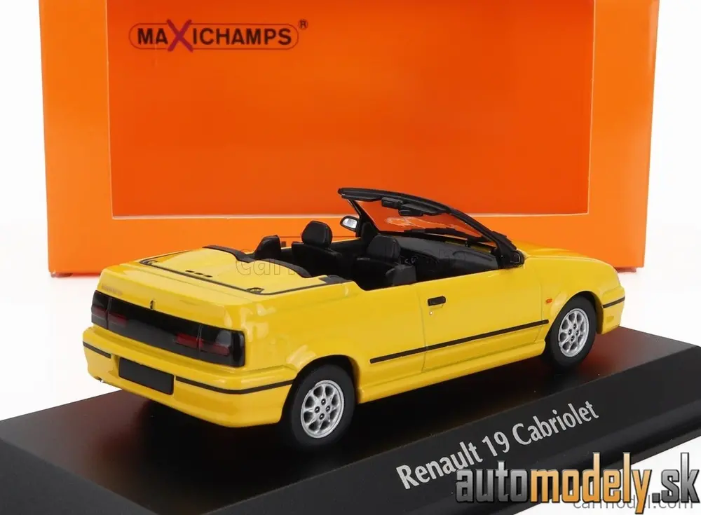 Minichamps - RENAULT R19 CABRIOLET 1992 YELLOW - 1:43