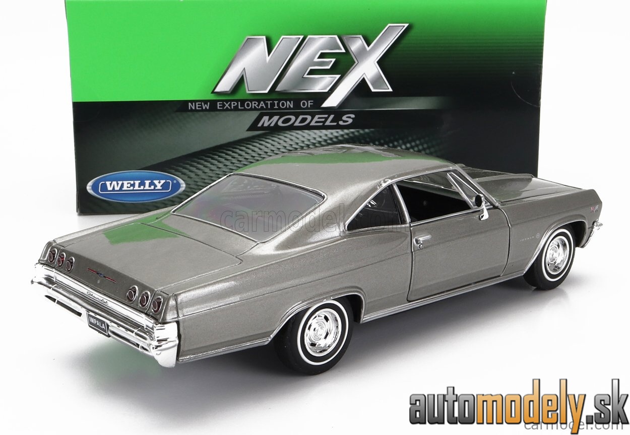 Welly - CHEVROLET IMPALA SS 396 COUPE LOW RIDER 1965 grey - 1:24