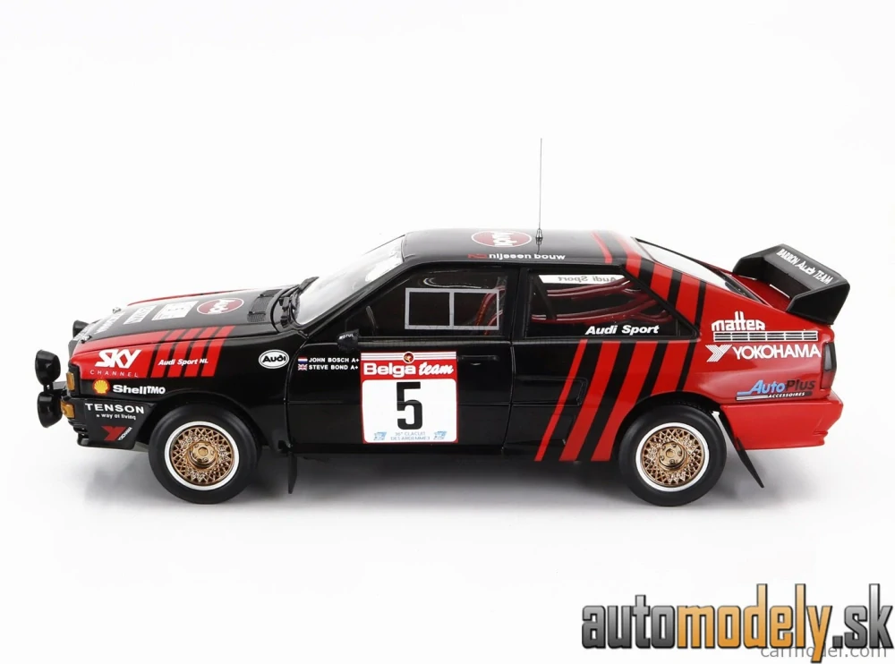 SUN-STAR - AUDI - QUATTRO A2 N 5 4th RALLY CIRCUIT DES ARDENNES 1986 JOHN BOSCH - STEVE BOND - 1:18