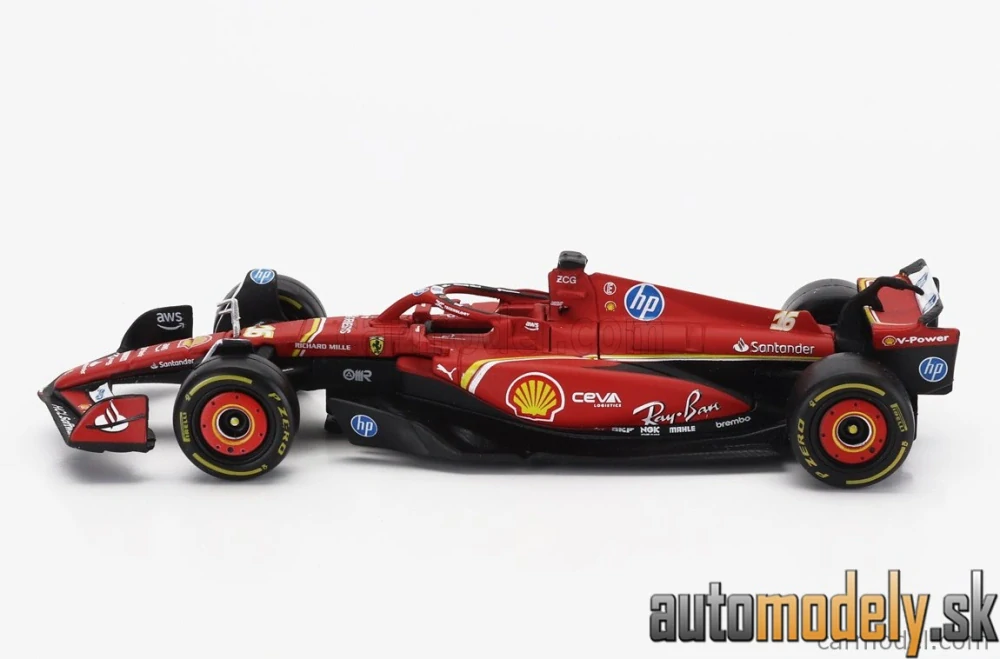 Bburago - FERRARI F1 SF-24 TEAM SCUDERIA FERRARI N 16 4th EMILIA ROMAGNA IMOLA GP 2024 CHARLES LECLERC - 1:43