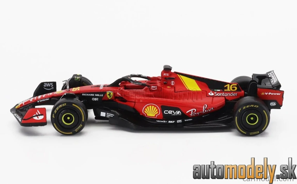 Bburago - FERRARI F1 SF-23 TEAM SCUDERIA FERRARI N 16 4th MONZA ITALY GP 2023 CHARLES LECLERC - 1:43