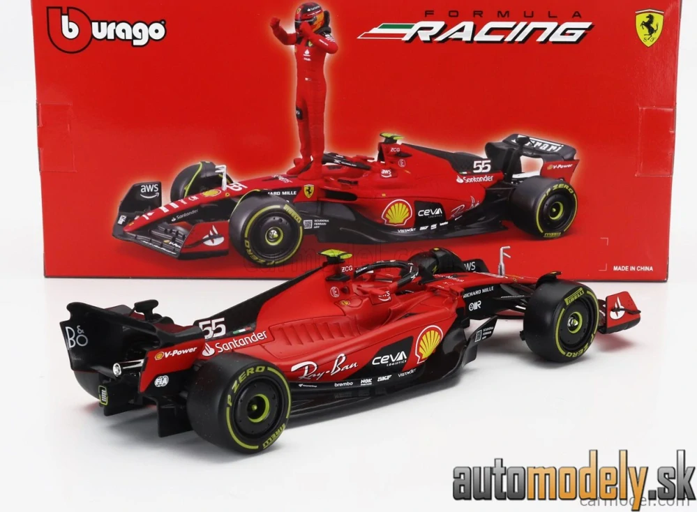 Bburago - FERRARI F1 SF-23 TEAM SCUDERIA FERRARI N 16 SEASON 2023 CHARLES LECLERC - 1:24