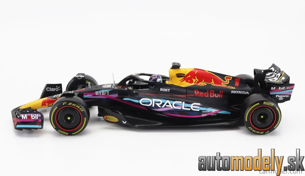 Bburago - RED BULL - F1 RB19 TEAM ORACLE RED BULL RACING N 1 WORLD CHAMPION WINNER MIAMI GP 2023 MAX VERSTAPPEN - 1:18