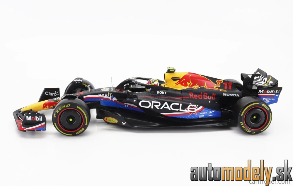 Bburago - RED BULL - F1 RB19 TEAM ORACLE RED BULL RACING N 11 4th AUSTIN USA GP 2023 SERGIO PEREZ - 1:18