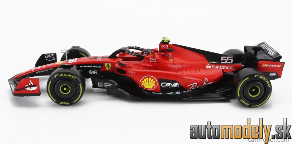 BURAGO - FERRARI - F1 SF-23 TEAM SCUDERIA FERRARI N 55 SEASON 2023 CARLOS SAINZ - 1:18
