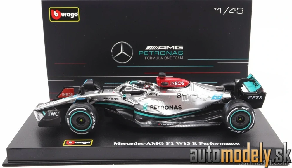 BURAGO - MERCEDES GP - F1 W13E TEAM MERCEDES-AMG PETRONAS F1 N 63 SEASON 2022 GEORGE RUSSELL - 1:43