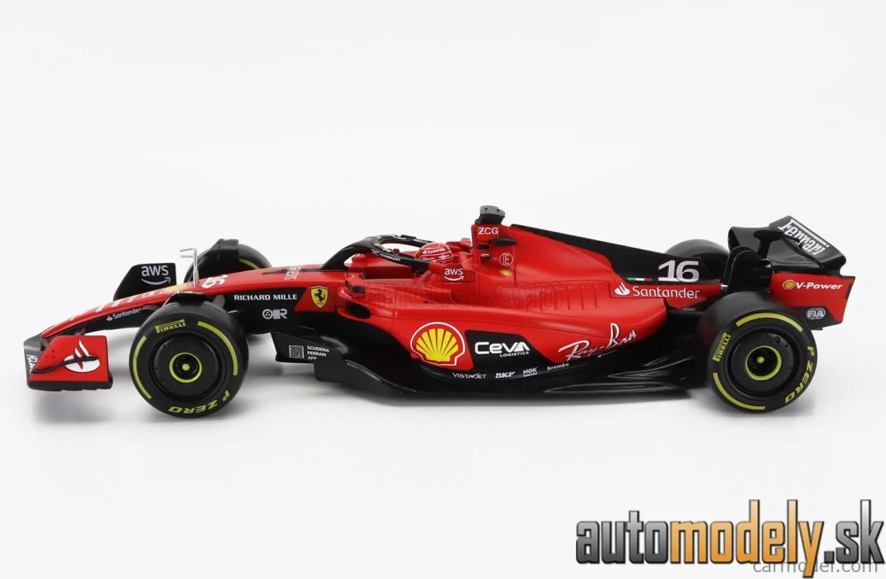 BURAGO - FERRARI - F1 SF-23 TEAM SCUDERIA FERRARI N 16 SEASON 2023 CHARLES LECLERC - 1:18