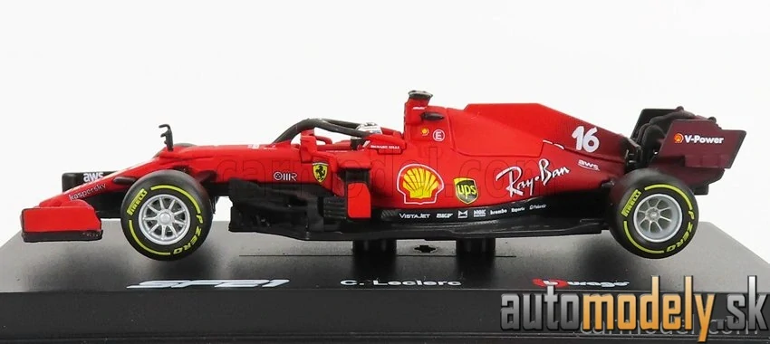 BURAGO - FERRARI - F1 SF21 TEAM SCUDERIA FERRARI MISSION WINNOW N 16 SEASON 2021 CHARLES LECLERC - 1:43