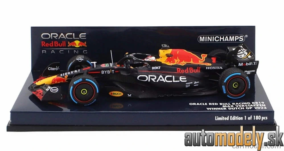 MINICHAMPS - RED BULL - F1 RB19 TEAM ORACLE RED BULL RACING N 1 WORLD CHAMPION WINNER DUTCH GP 2023 MAX VERSTAPPEN - 1:43