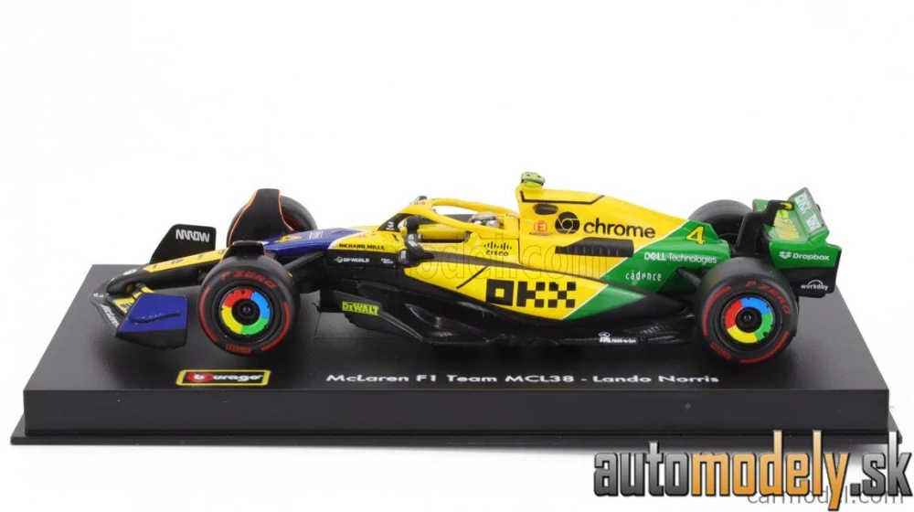 BURAGO - McLAREN - F1 MCL38 TEAM MCLAREN N 4 4th MONACO GP (SENNA 30th ANNIVERSARY) 2024 LANDO NORRIS - 1:43