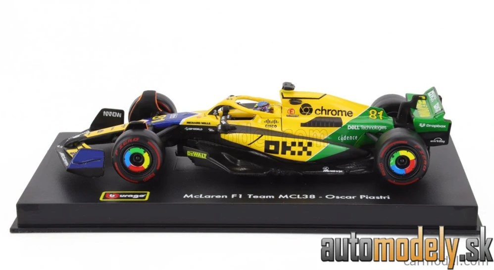BURAGO - McLAREN - F1 MCL38 TEAM MCLAREN N 81 2nd MONACO GP (SENNA 30th ANNIVERSARY) 2024 OSCAR PIASTRI - 1:43