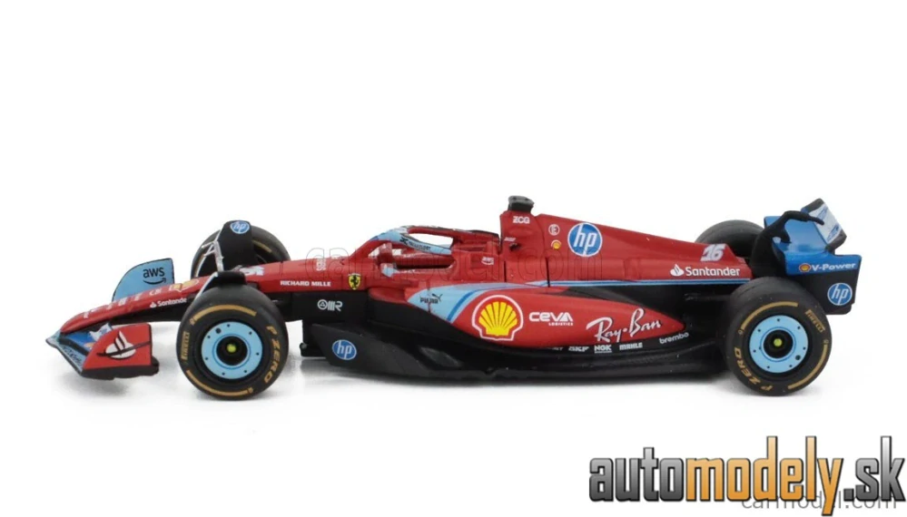 Bburago - FERRARI - F1 SF-24 TEAM SCUDERIA FERRARI N 16 3rd MIAMI GP 2024 CHARLES LECLERC - 1:43