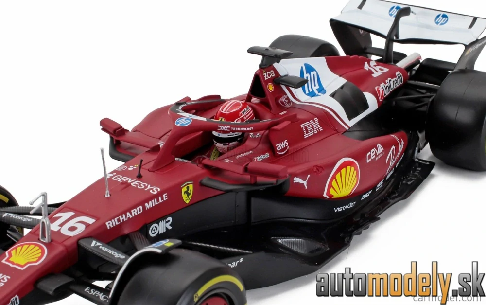 Bburago - FERRARI F1 SF-25 TEAM SCUDERIA FERRARI N 16 SEASON 2025 CHARLES LECLERC - 1:18
