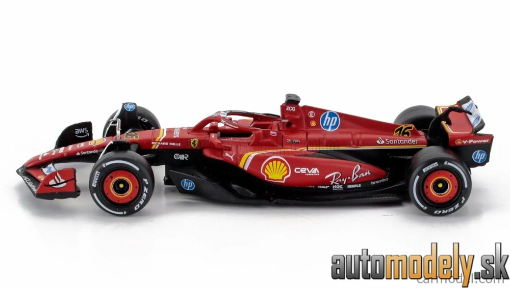 Bburago - FERRARI - F1 SF-24 TEAM SCUDERIA FERRARI N 16 WINNER ITALY MONZA GP 2024 CHARLES LECLERC - 1:43