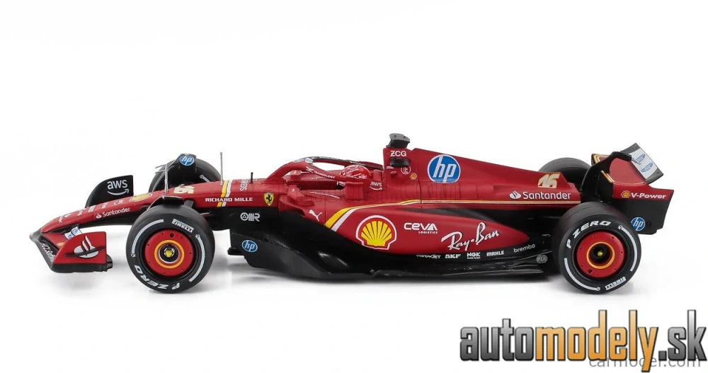 Bburago - FERRARI - F1 SF-24 TEAM SCUDERIA FERRARI N 16 WINNER MONACO GP 2024 CHARLES LECLERC - 1:24