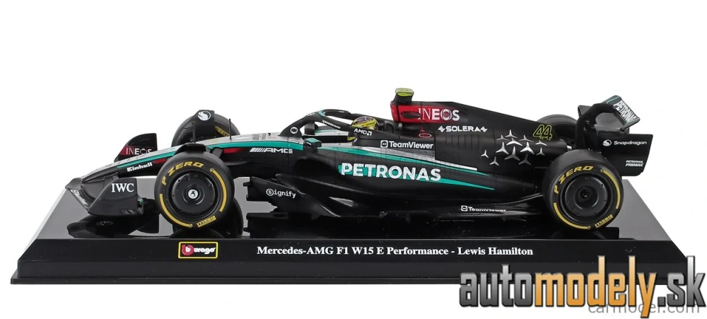 Bburago - MERCEDES GP - F1 W15 EQ PERFORMANCE TEAM AMG PETRONAS MOTORSPORT N 44 SEASON 2024 LEWIS HAMILTON - 1:24