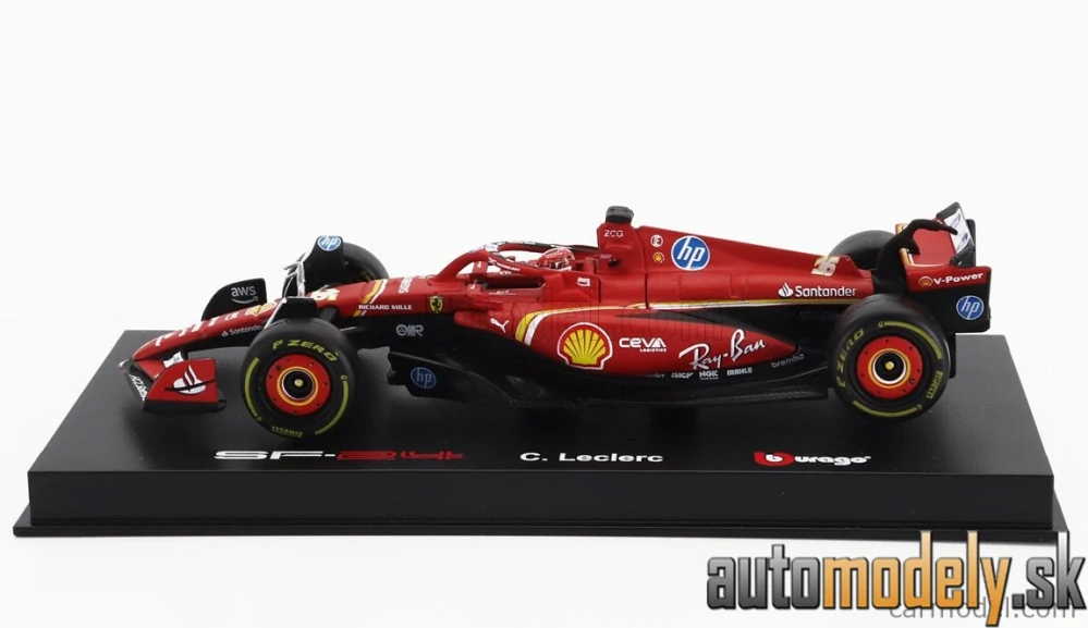 Bburago - FERRARI - F1 SF-24 TEAM SCUDERIA FERRARI N 16 4th EMILIA ROMAGNA IMOLA GP 2024 CHARLES LECLERC - 1:43