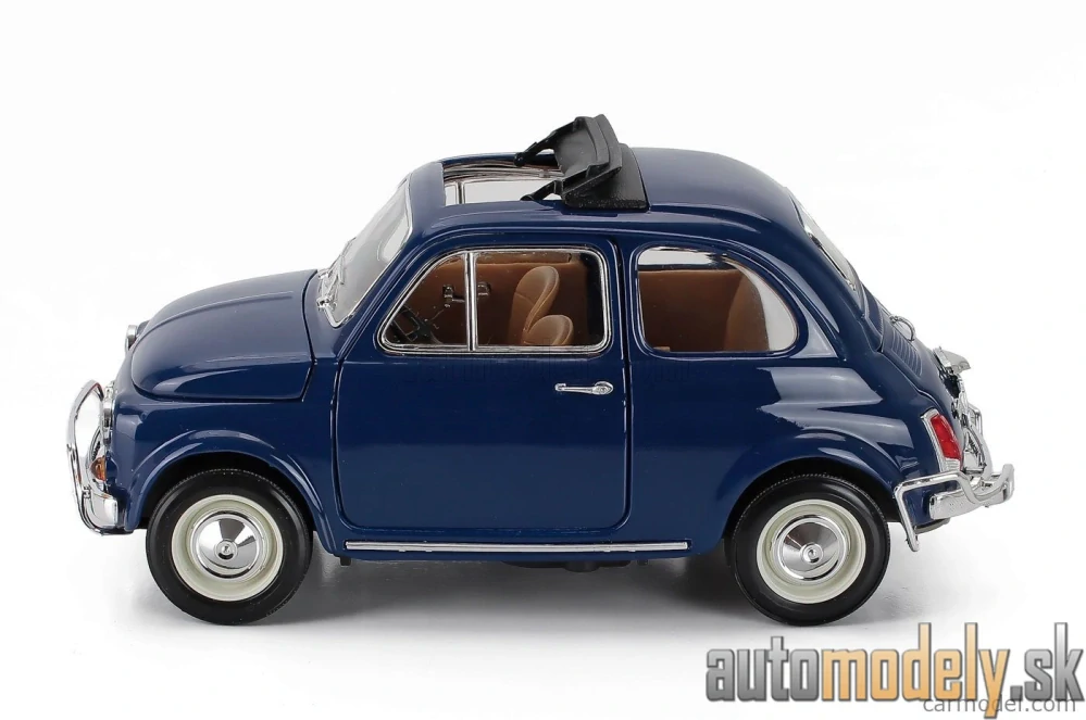 Bburago - FIAT - 500L OPEN ROOF 1968 - BLUE - 1:16