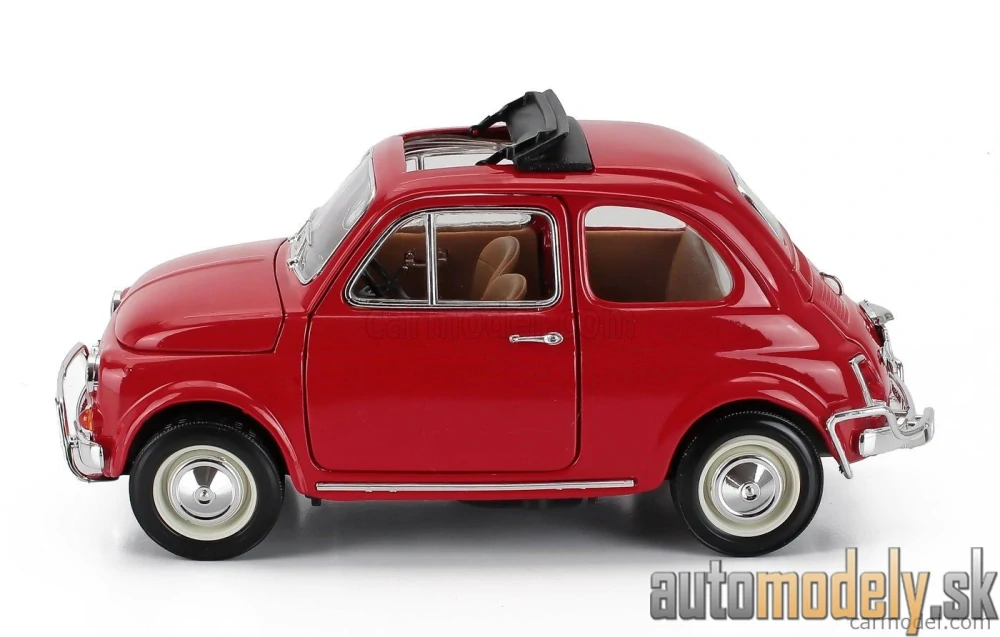 Bburago - FIAT - 500L OPEN ROOF 1968 - RED - 1:16
