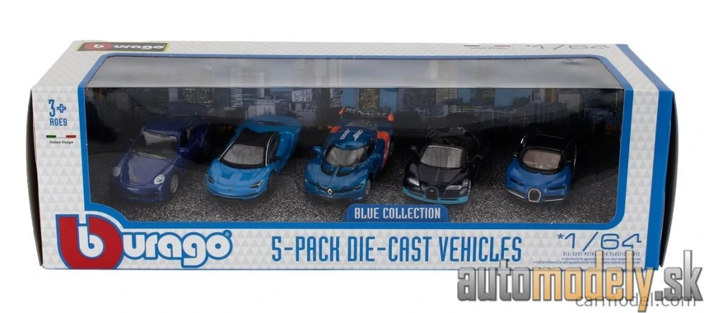 Burago - PORSCHE 911 TURBO - LAMBORGHINI CENTENARIO - RENAULT ALPINE A110 - BUGATTI VEYRON 16.4 CHIRON - 1:64