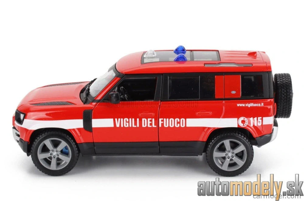 Burago - LAND ROVER - NEW DEFENDER 110 VIGILI DEL FUOCO 2022 - 1:24