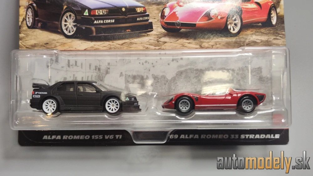 Hot Wheels Premium - Alfa Romeo 155 V6 TI / 69 Alfa Romeo 33 Stradale - 1:64